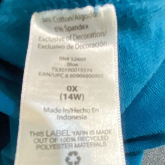 Terra & Sky Sweatshirt Womens Size OX (14w) Long Sleeve Split Sides - Picture 4 of 7